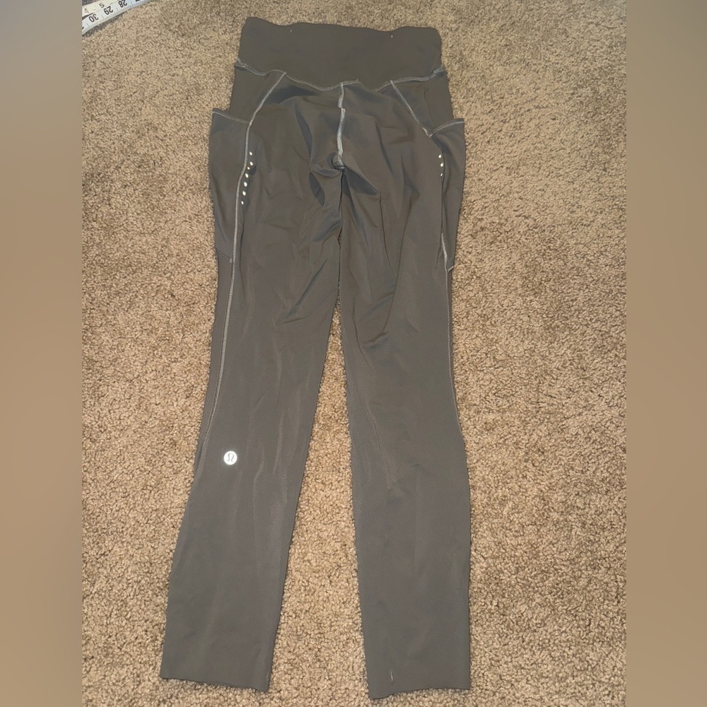 lululemon athletica gray Leggings with Reflective Accents